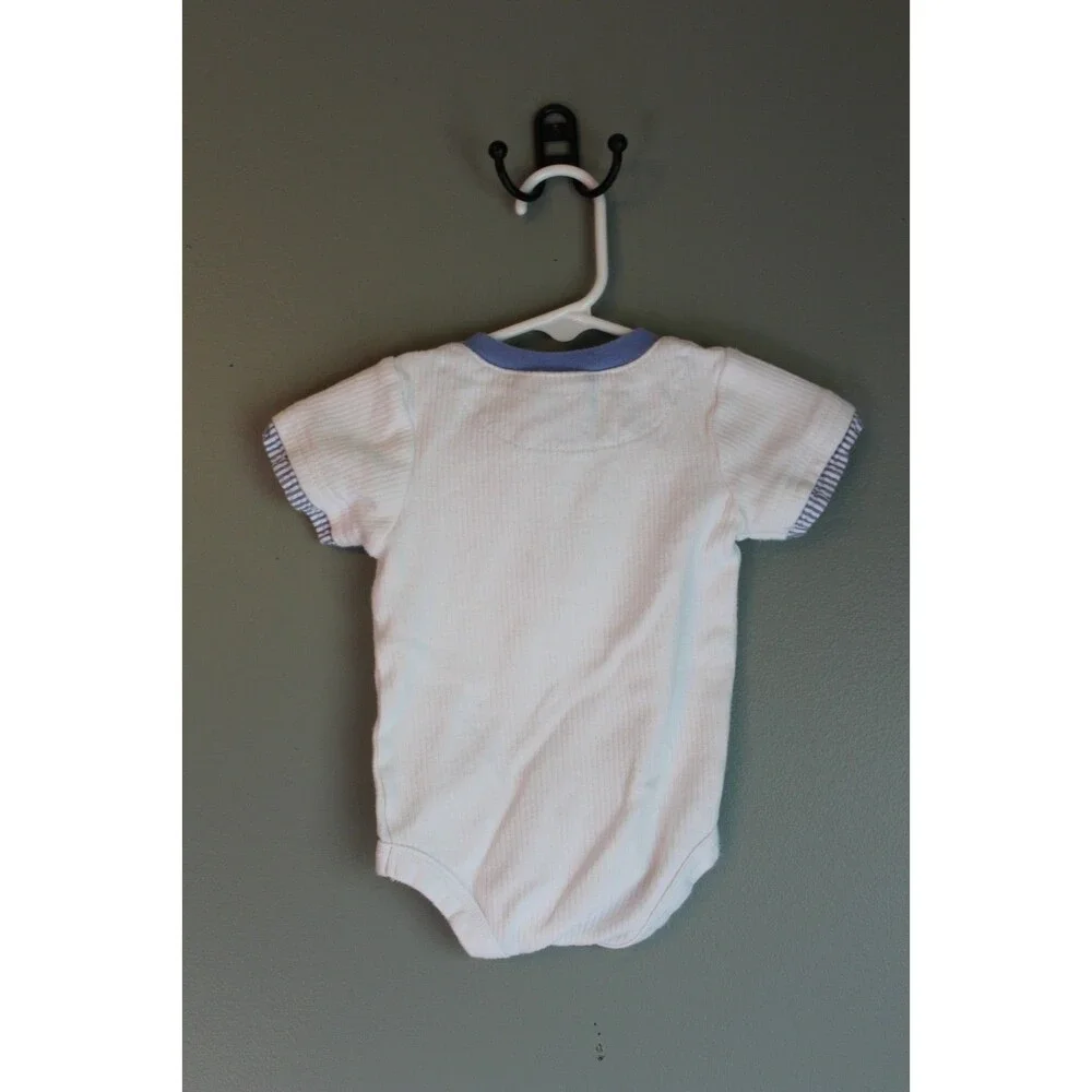 Vintage Precious Moments Baby Boy Soccer One Pc Bodysuit Size 3/6 M 100% Cotton